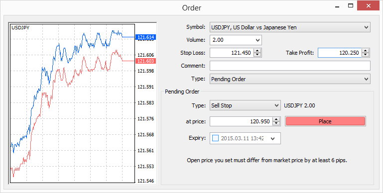 En MetaTrader 4 están disponibles diferentes tipos de órdenes comerciales: de mercado, pendientes y las órdenes Stop