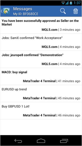 MetaTrader 4 Android Now Has Push Notifications