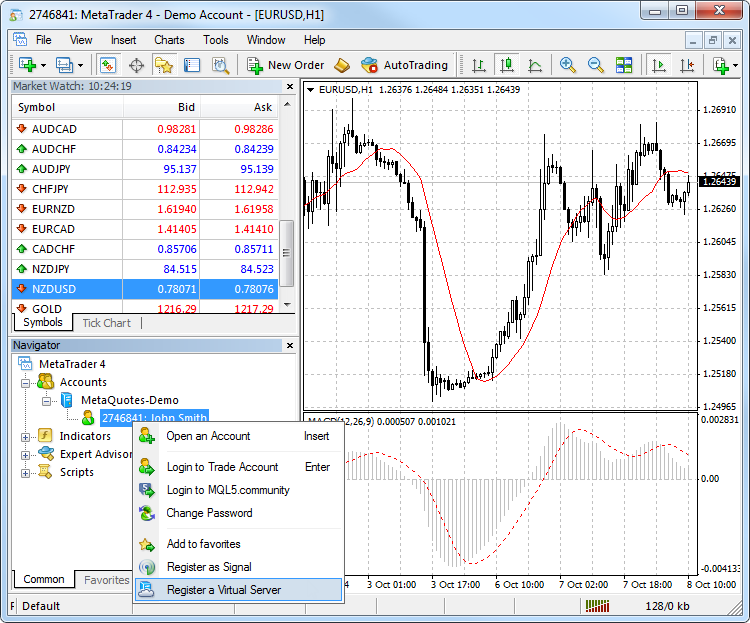 Virtual Hosting on the MetaTrader 4 is Available