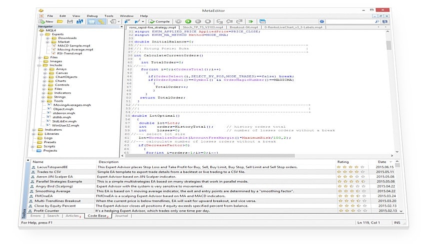 MetaTrader 4のMetaTesterは、取引ロボットを実際の取引に使用する前に、最適化及びテストを行う為に設計された取引戦略テスターです