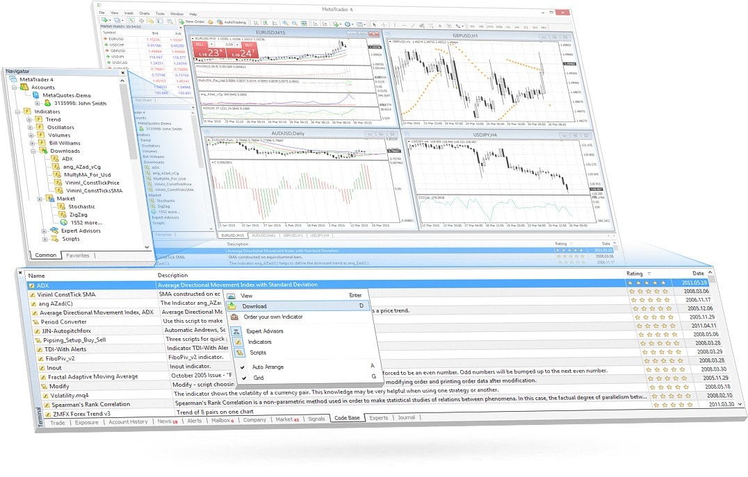 You`ll find thousands of trading robots and Indicators MetaTrader 4 Code Base, that can be downloaded for free and be launched in trading