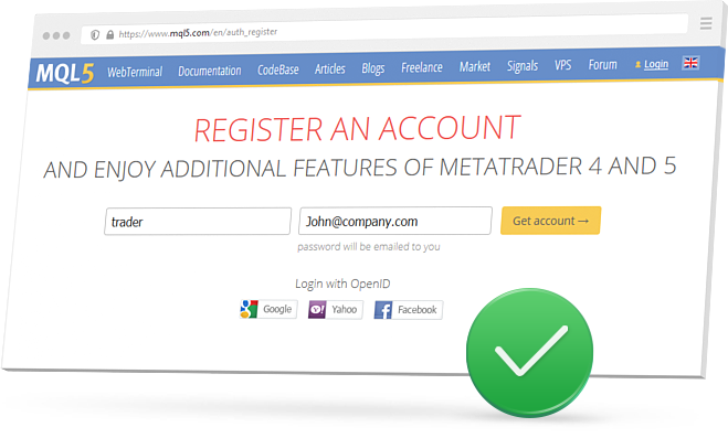 Abra una cuenta en MQL5.community y podrá convertirse en proveedor de señales comerciales para otros tráders