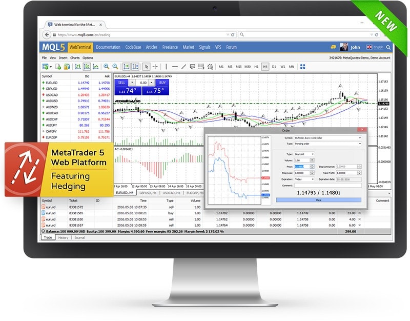 Comercie en MetaTrader 5 directamente desde el navegador: la versión beta de la plataforma web ya está disponible