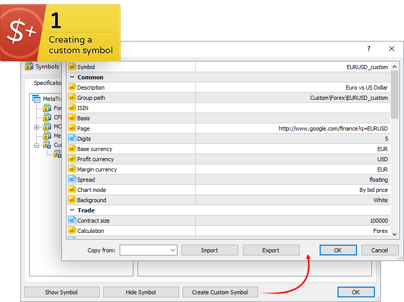 Custom financial instruments in the new MetaTrader 5