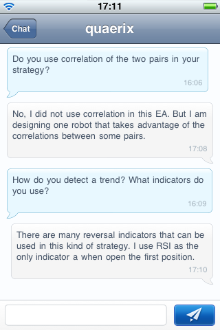 Classification of Messages in MetaTrader 4 iPhone