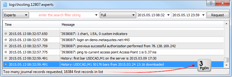 Лог MetaTrader 4 теперь может работать с большим объемом записей