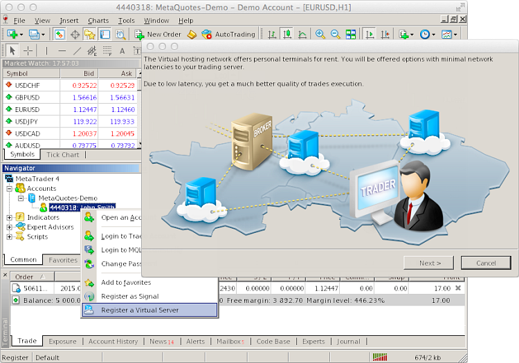 MetaTrader 4, запущенный под wine