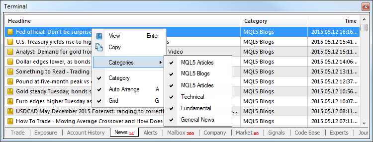 Filter the news by categories for your convenience