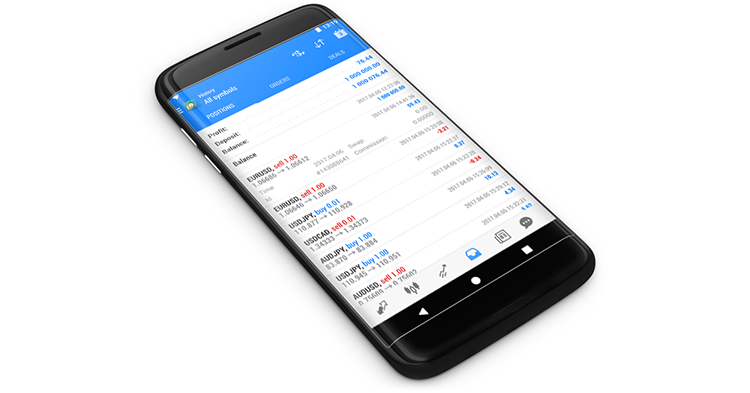 Nuevo MetaTrader 5 Android build 1576 con historia de posiciones