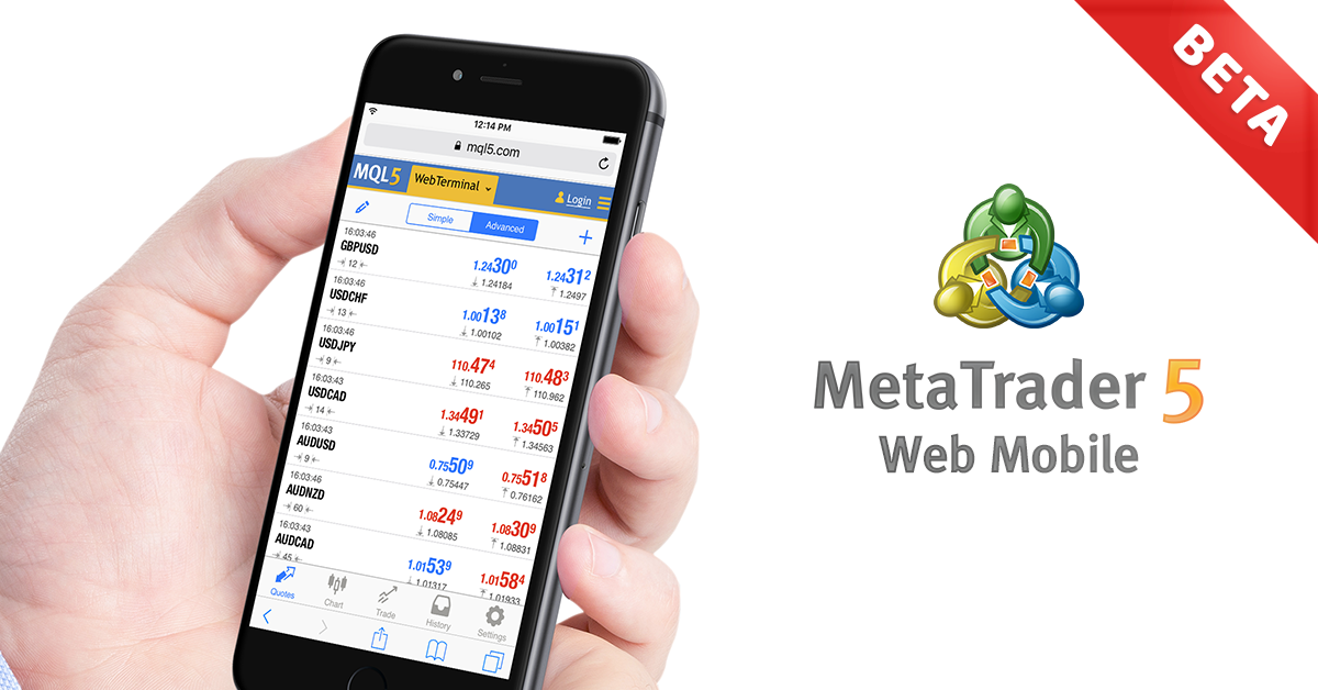 Бета-версия мобильной веб-платформы MetaTrader 5