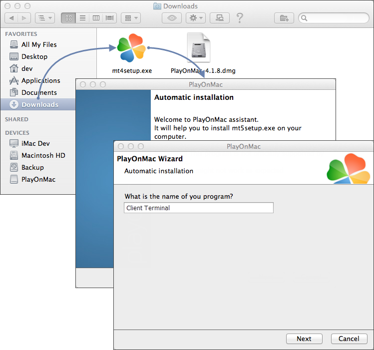 Installing the client terminal