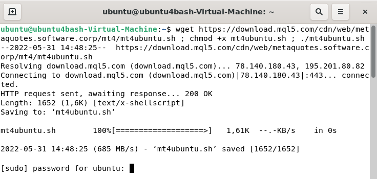 Installing Wine and the terminal with a single command