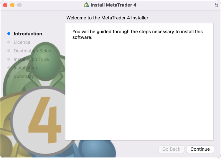 Installing the trading platform in Mac OS