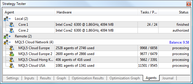 Thousands of agents in MQL5 Cloud Network