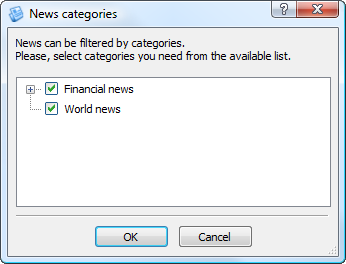 News categories News categories