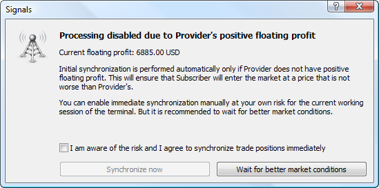 Processing disabled due to Provider